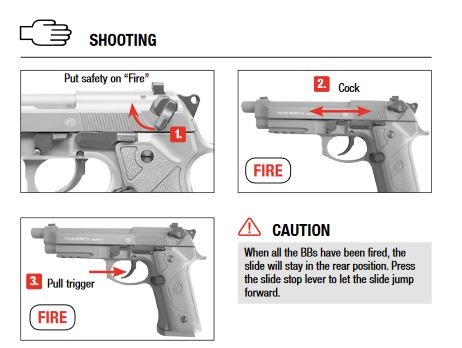 Beretta KWC M9 A3 Co2 GBB 1.30 Julios - FDE