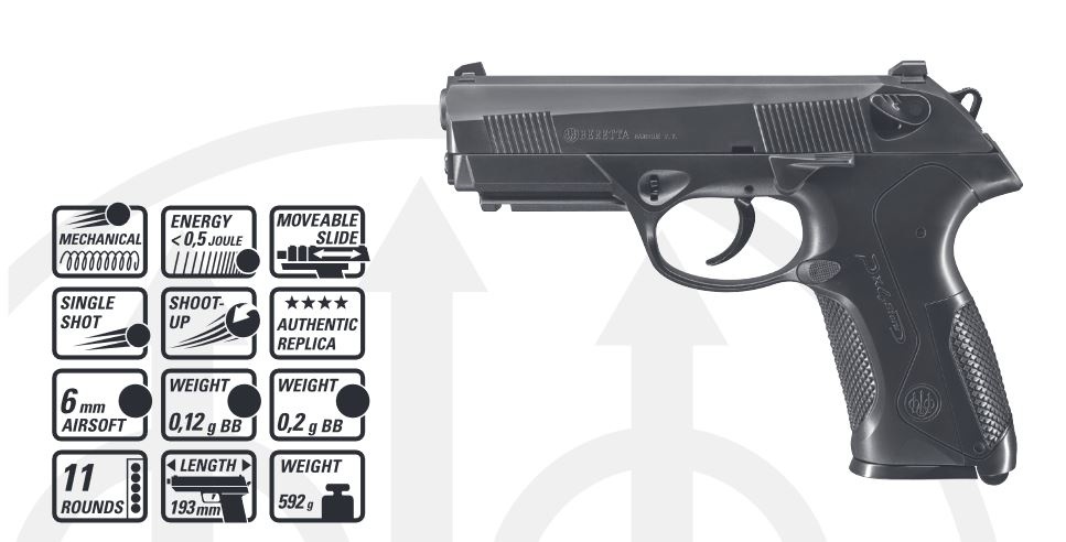 Beretta Px4 Storm PSS - docisk sprężyny - 0,50 dżula - BK