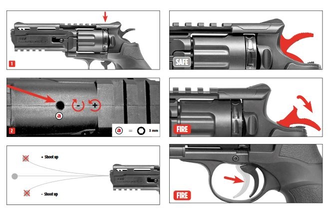 Elite Force Revolver Co2 H8R Gen2 1,0 Joule - BK