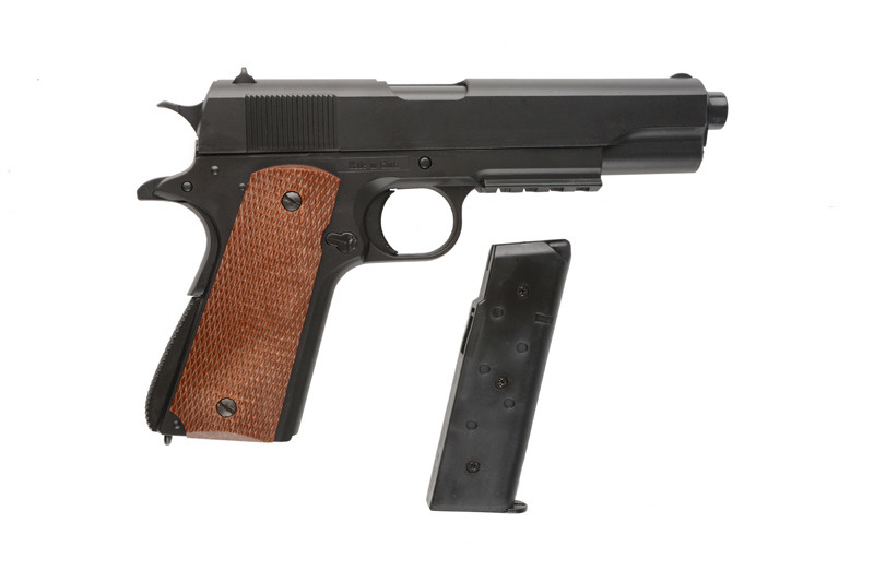 Well P361 1911 RIS pistola a pressione a molla - 0,50 joule - BK