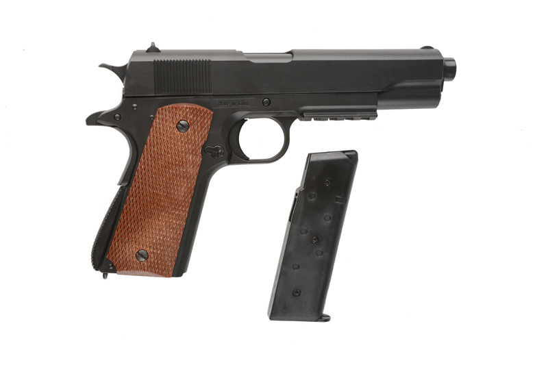 Well P361 1911 RIS spring pressure pistol - 0.50 joule - BK