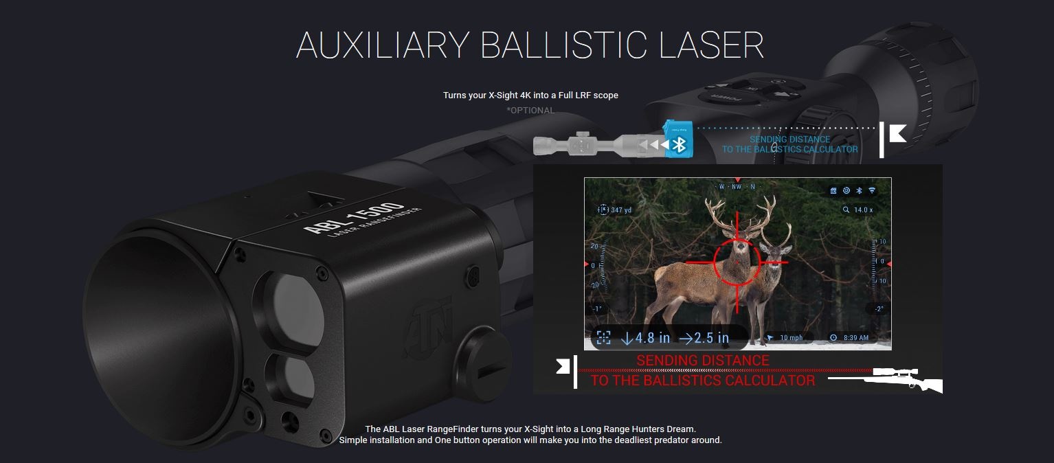 ATN Laser balistico ausiliario ABL telemetro 1000