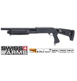 Swiss Arms Fusil à pompe Spring 3 Burst Metal 0.7 Joule - BK