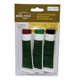 Mil-Tec Camo Face Paint Set - verde, marrom, preto