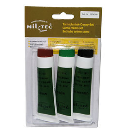 Mil-Tec Kit de peinture pour le visage camo - vert, marron, noir