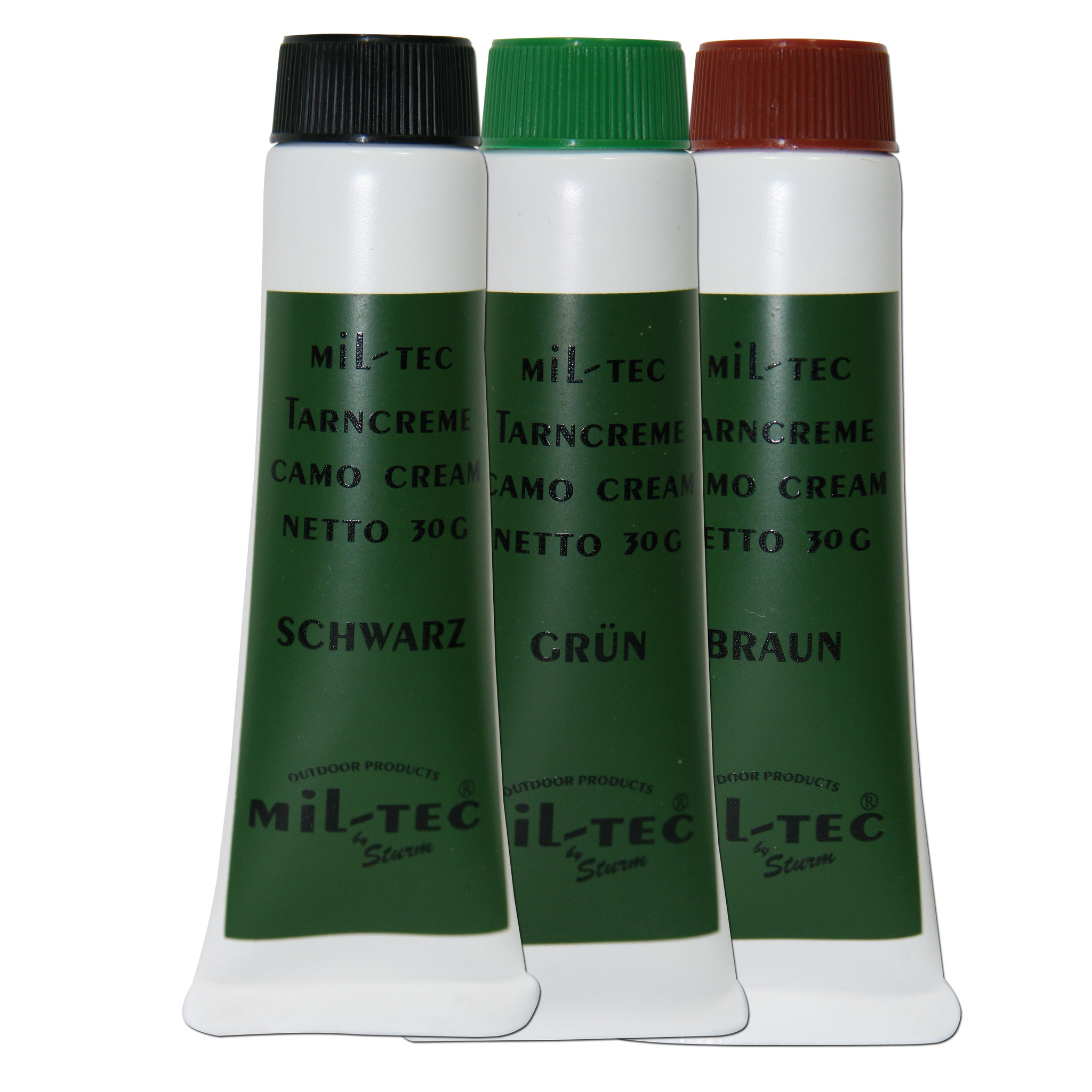 Mil-Tec Juego de pintura facial Camo - verde, marrón, negro
