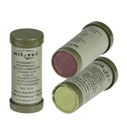 Mil-Tec Pintura facial de camuflaje - verde y marrón