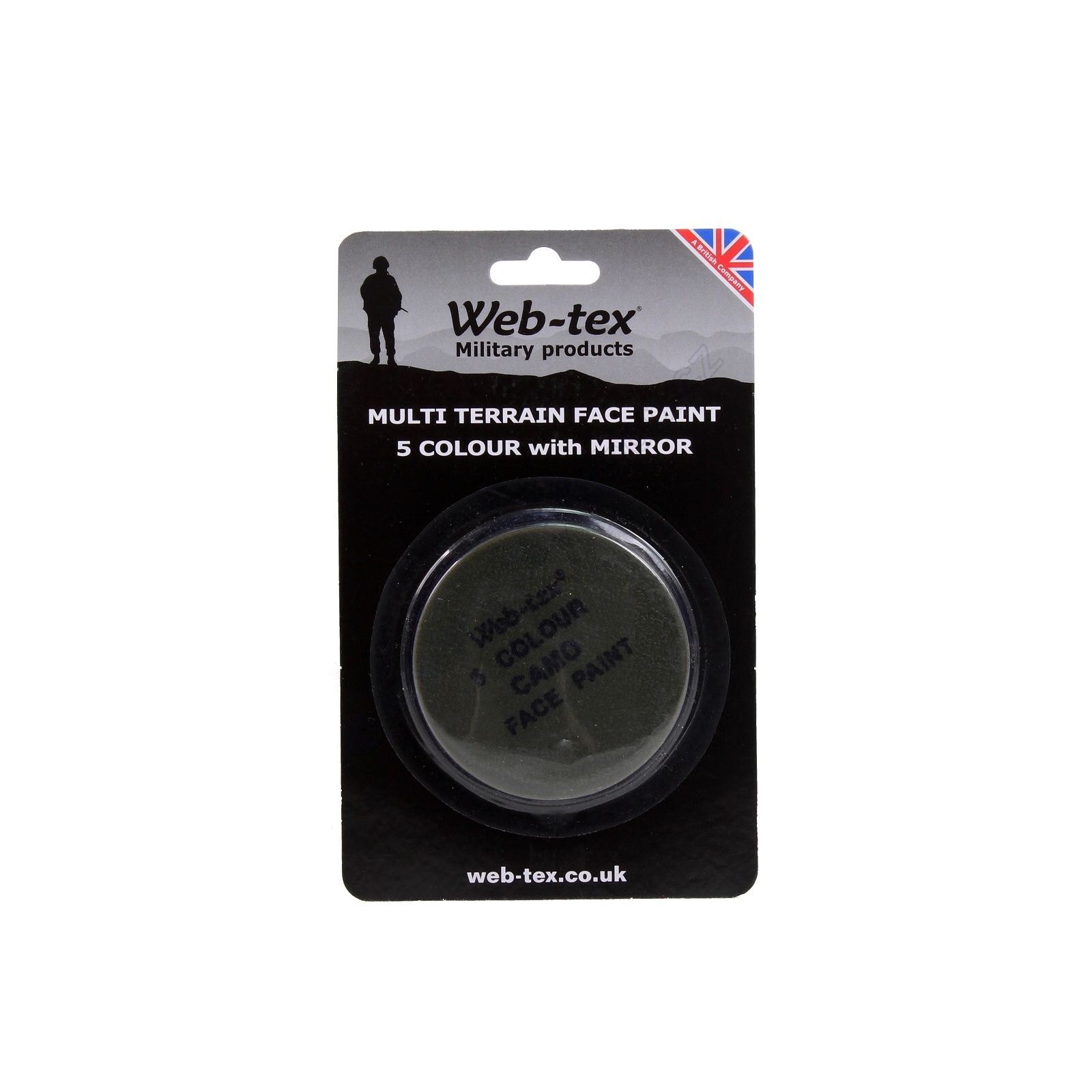 Viper Web-tex Multi Face Paint with Mirror - 5 colour