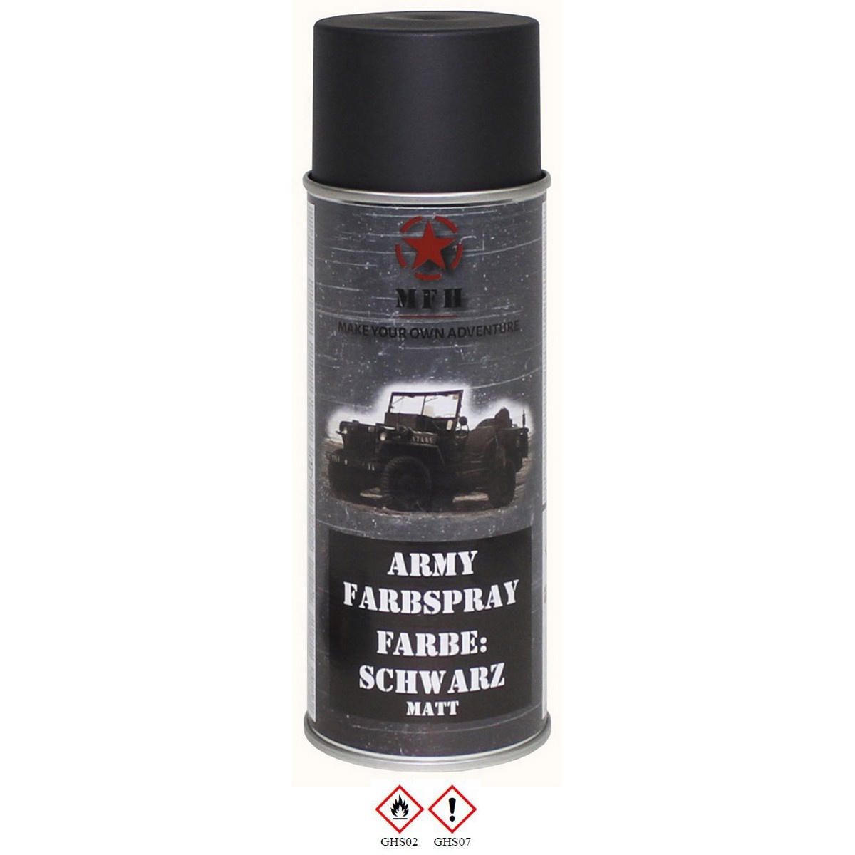 MFH Camouflage  Army Paint Spray matt - Schwarz