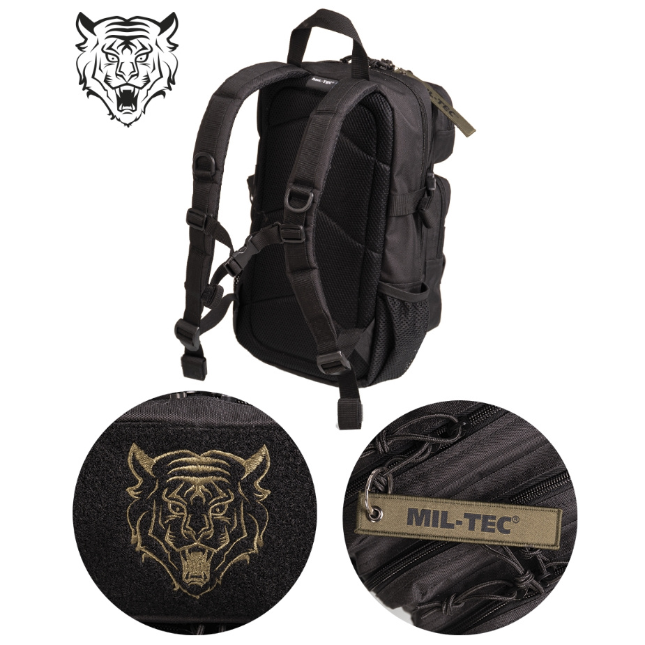 Mil-Tec Mochila infantil US Assault MOLLE - BK