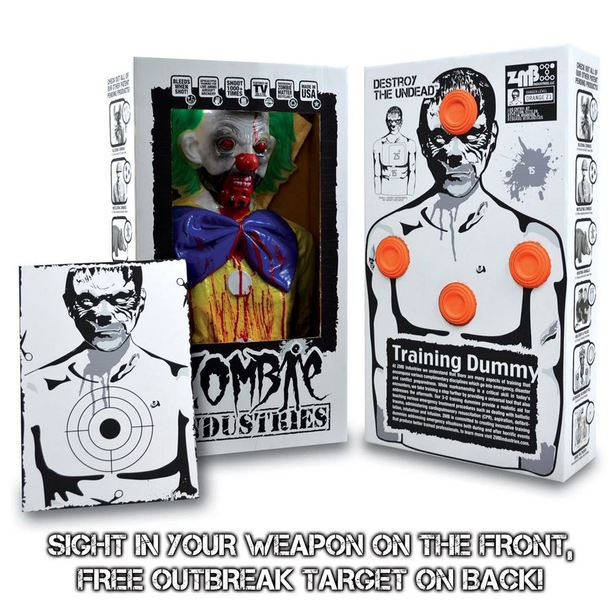 Zombie Ind. Bobo Clown - 3D Zombie Bleeder Target à prova de balas