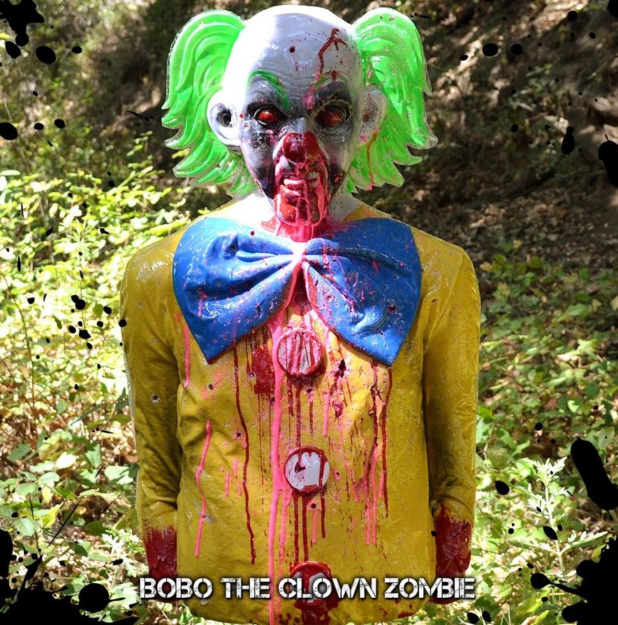 Zombie Ind. Bobo Clown - Blanco 3D Zombie Bleeder a prueba de balas