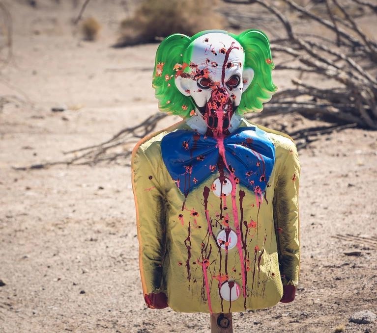 Zombie Ind. Bobo Clown - Blanco 3D Zombie Bleeder a prueba de balas