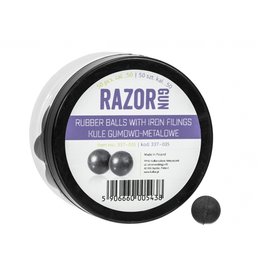 RazorGun Bolas de borracha com enchimento de ferro Kal .50 para HDR50 / HDP50 - 50 peças