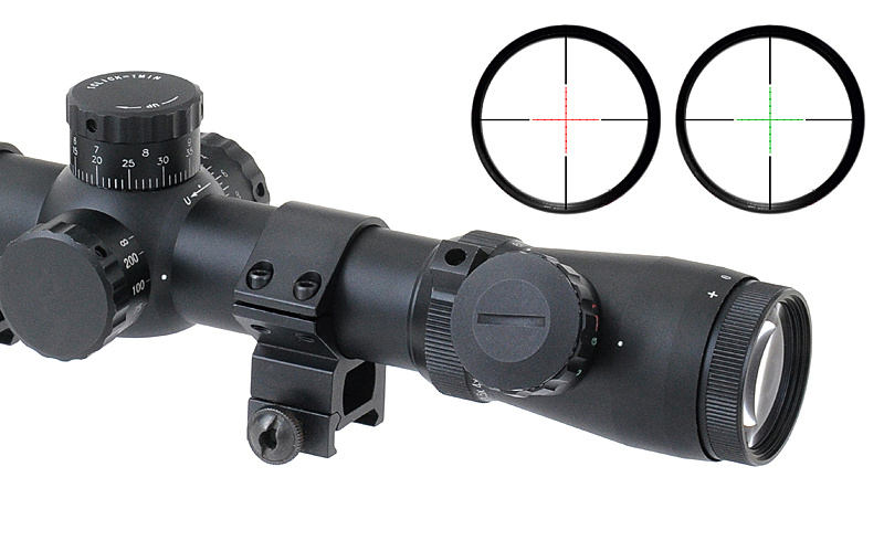 ASG Rifle scope 3,5-10x50E retículo cruzado iluminado - BK