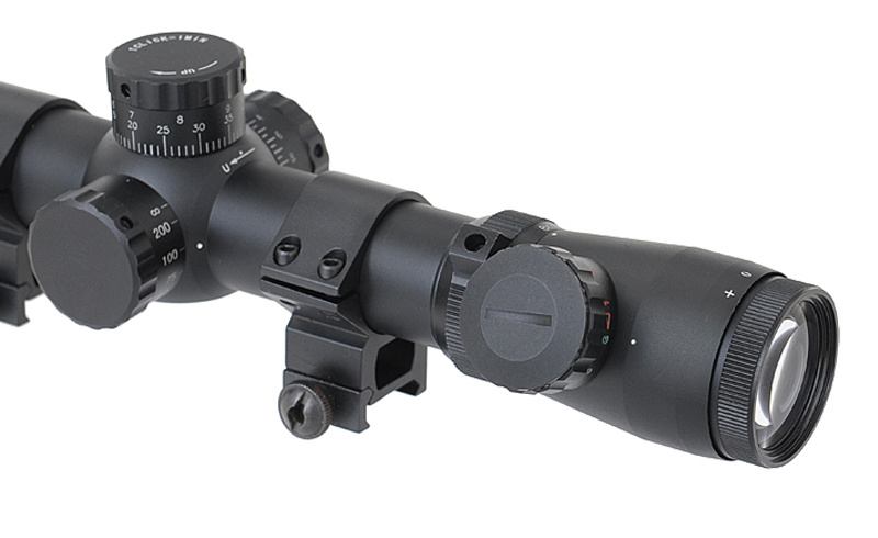 ASG Rifle scope 3,5-10x50E retículo cruzado iluminado - BK