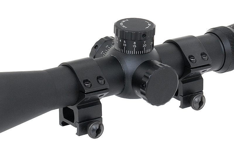 ASG Rifle scope 3,5-10x50E retículo cruzado iluminado - BK