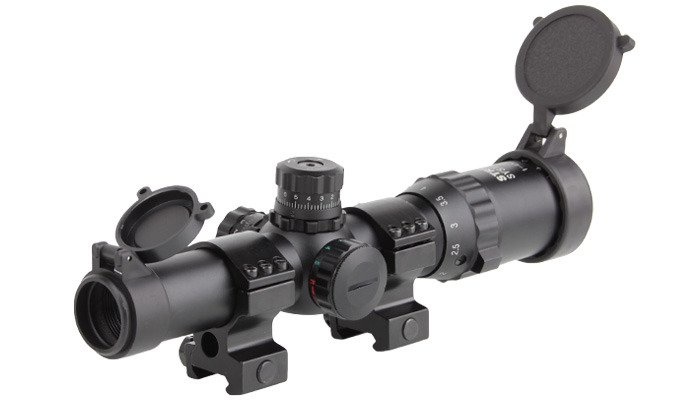 ASG 1-4x24 riflescope Mil-Dot illuminated reticle - BK