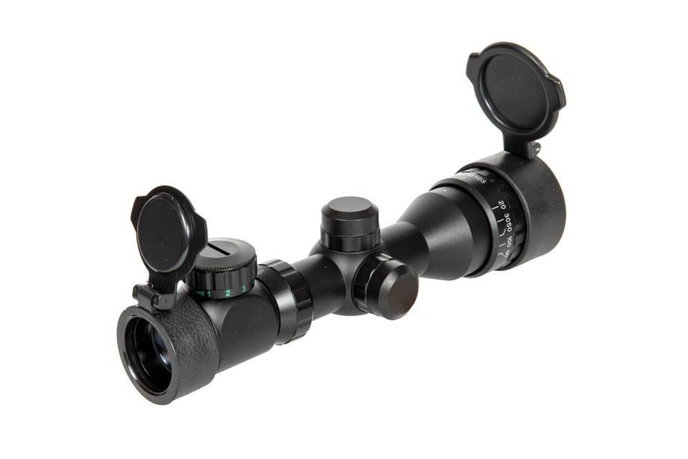 VictOptics Visor de rifle 2-6x32 Telémetro SFP iluminado - BK