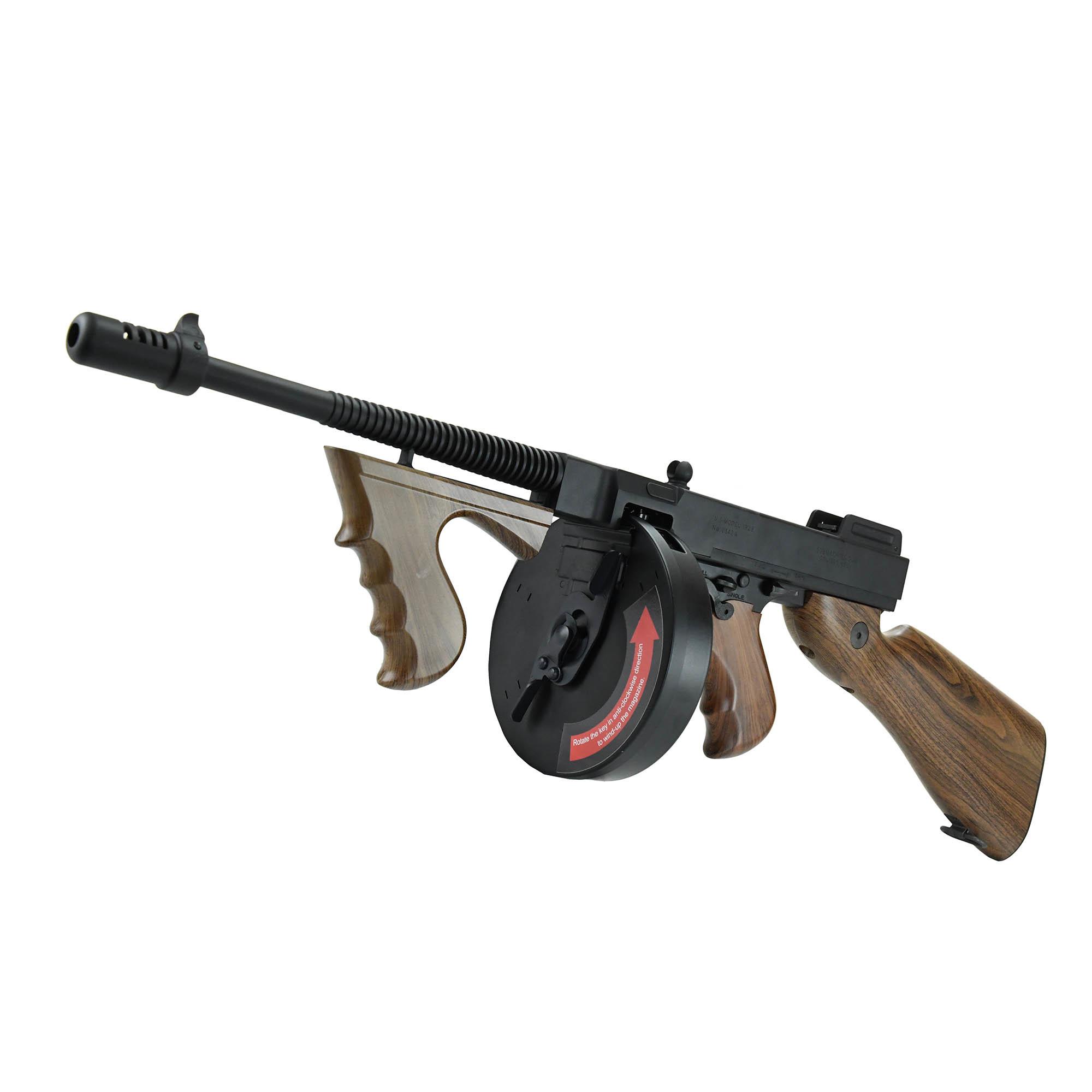 King Arms Thompson M1928 AEG 1,49 Joule - BK/aspect bois