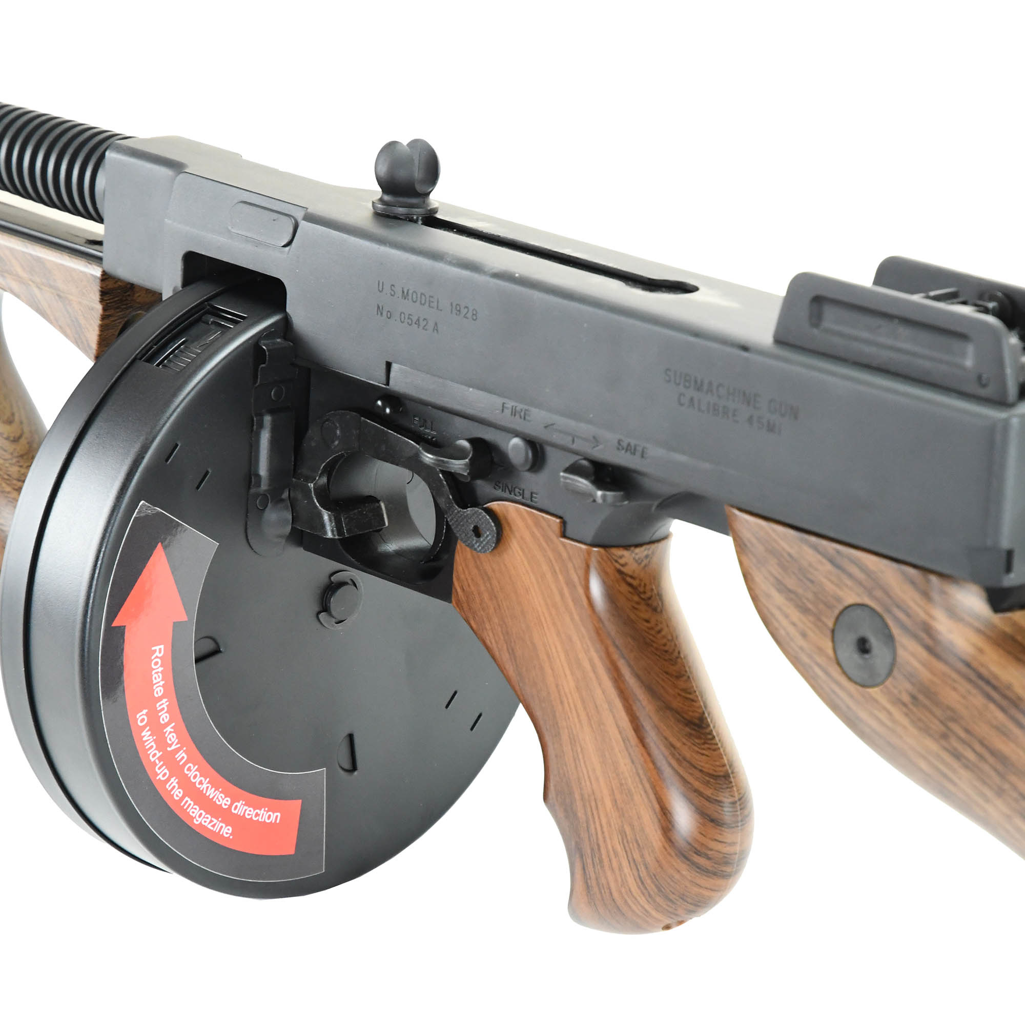 King Arms Thompson M1928 AEG  1.49 Joule - BK/Holzoptik