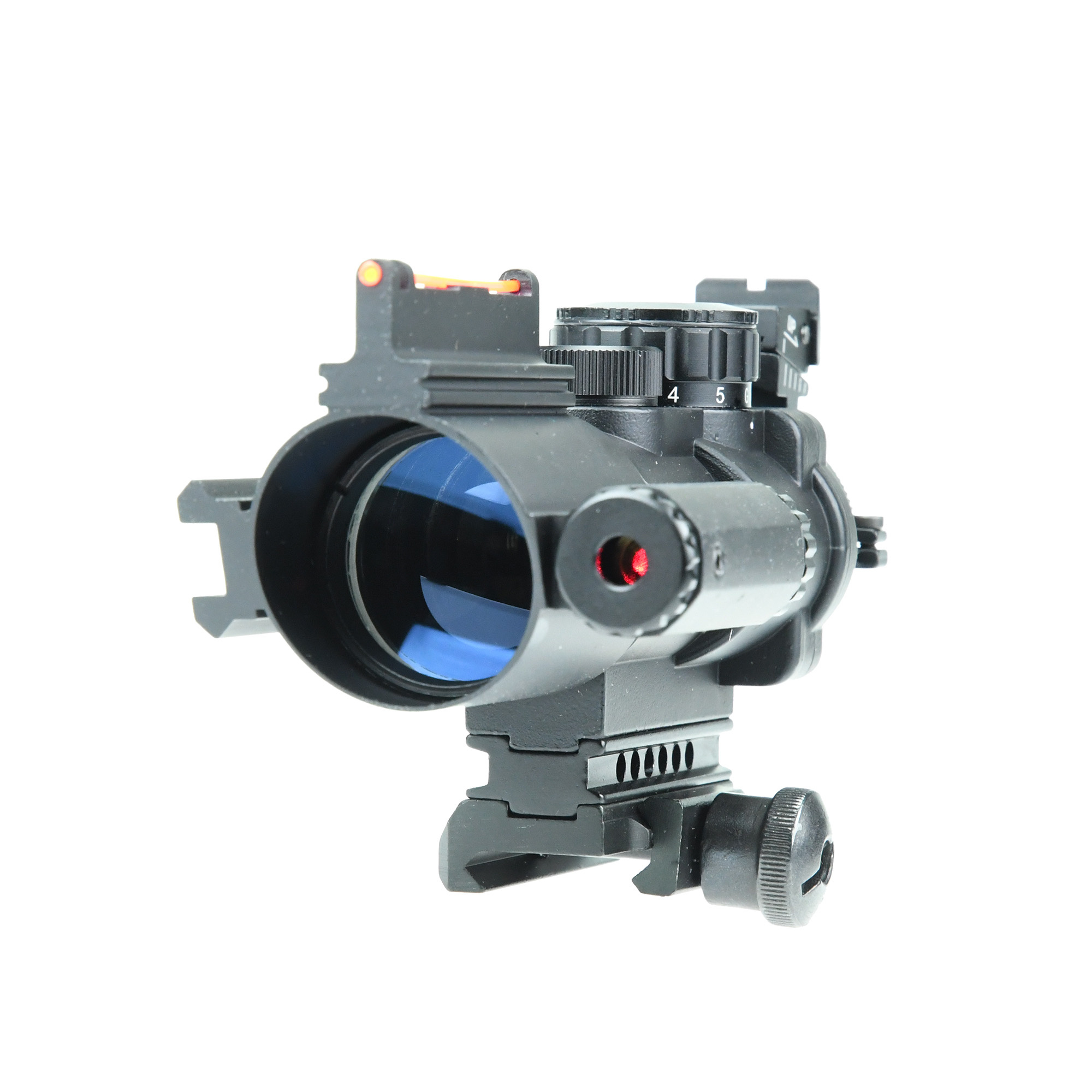 JJ Airsoft 4x32 Tactical scope illuminated with laser - BK