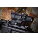 JJ Airsoft 4x32 ACOG Red Fiber Illuminated  - BK