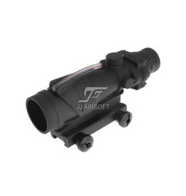 JJ Airsoft 4x32 ACOG Red Fiber Illuminated  - BK