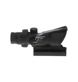 JJ Airsoft 4x32 ACOG Red Fiber Illuminated  - BK