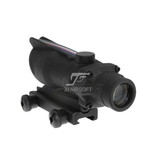 JJ Airsoft 4x32 ACOG Red Fiber Illuminated  - BK