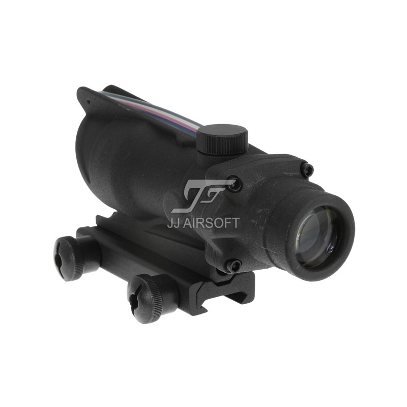 JJ Airsoft 4x32 ACOG Red Fiber Illuminated  - BK