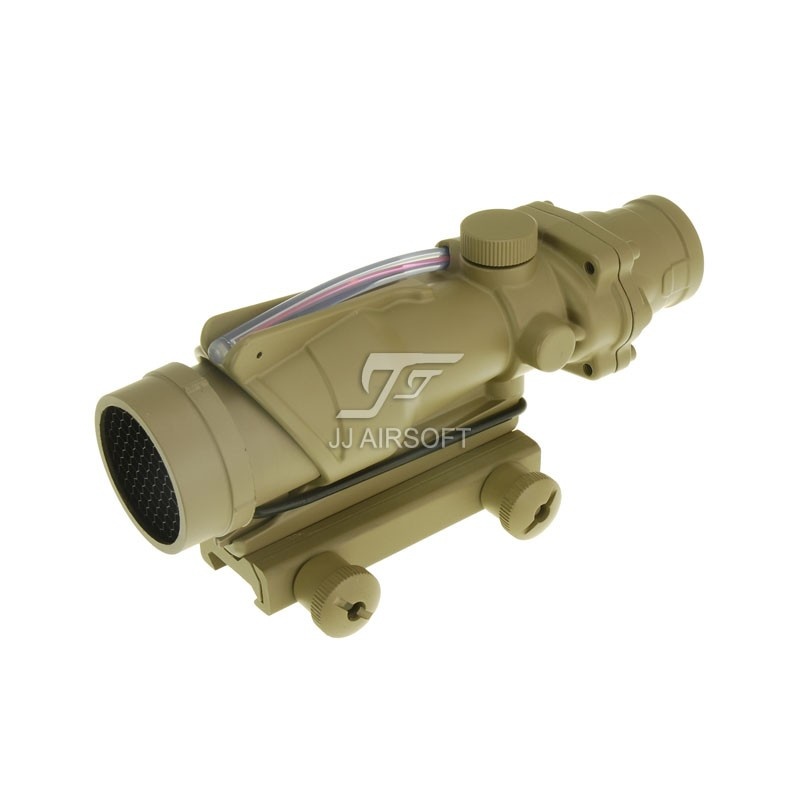 JJ Airsoft 4x32 ACOG Red Fiber Illuminated  - BK