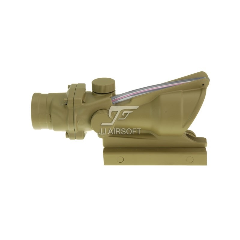 JJ Airsoft 4x32 ACOG Red Fiber Illuminated  - BK