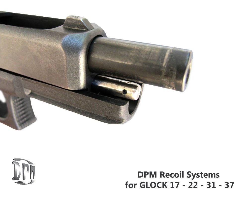 DPM Sistema de reducción de retroceso para GLOCK 17, 22, 31, 37 Gen 1-3