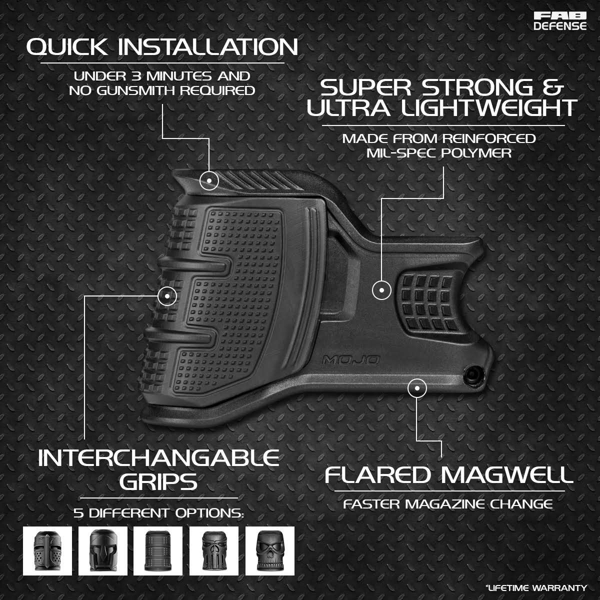 FAB Defense Cabo Magwell MOJO para M16 cal.5,56 × 45