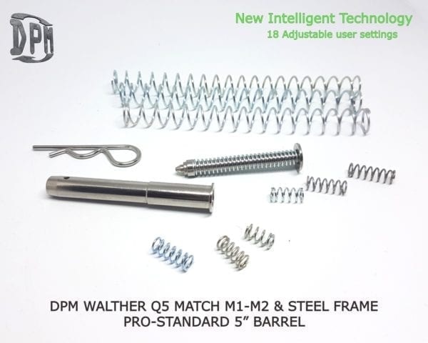 DPM Sistema di smorzamento del rinculo per Walther Q5 Match M1 | M2 con 18 opzioni di impostazione
