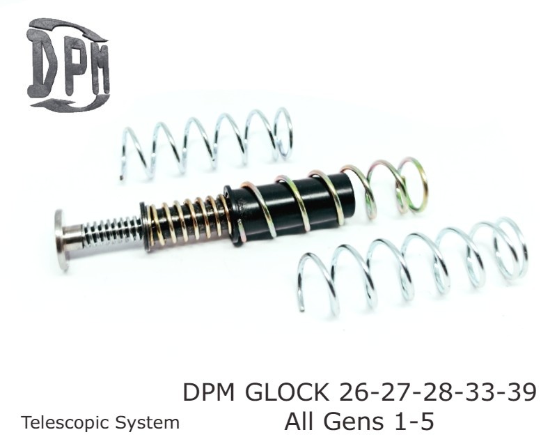 DPM Sistema di smorzamento del rinculo per GLOCK 26 GEN 1-5 Sistema telescopico
