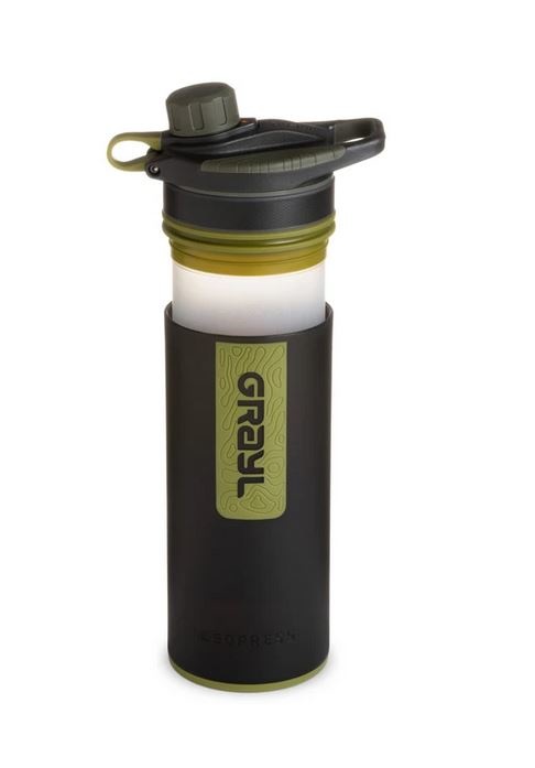 Grayl Botella purificadora GeoPress con filtro de agua - Camo negro