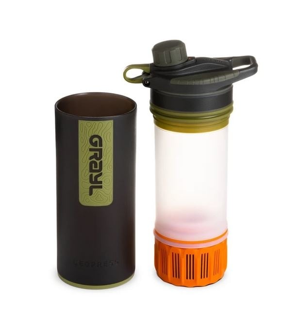 Grayl GeoPress Purifier Trinkflasche mit Wasserfilter - Camo black