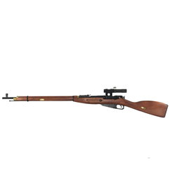 PPS AirSoft Mosin Nagant GBBR Sniper Rifle 1.88 Joule with Scope - real wood look