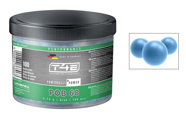 Umarex T4E Performance POB 68 Powerballs - Cal. 68 - 100 peças