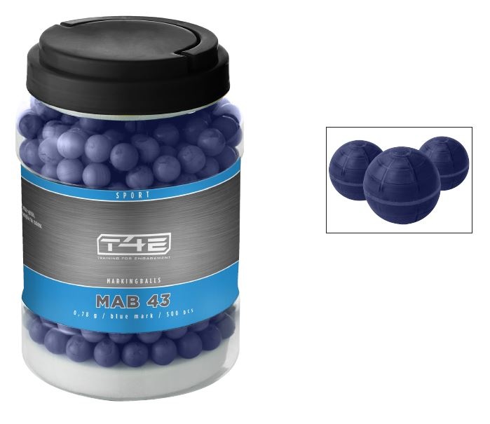 Umarex T4E Sport MAB 43 marking balls blue - 500 pieces