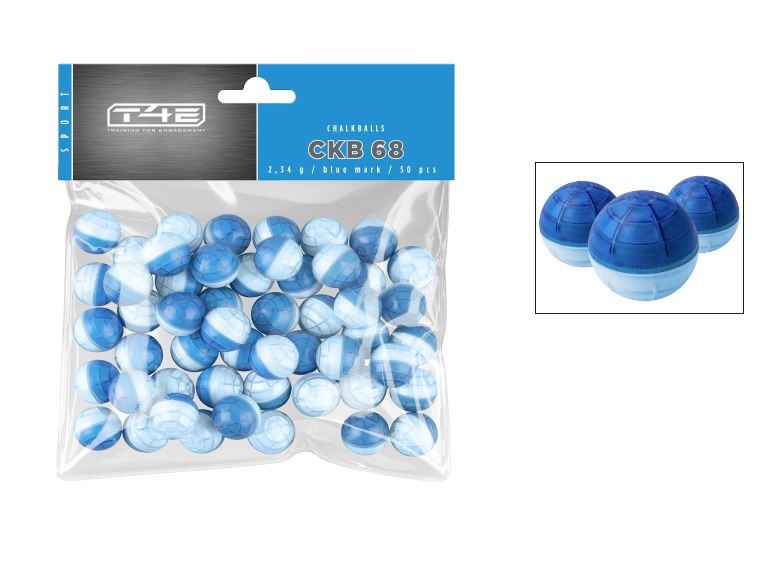 Umarex T4E Sport CKB 68 Chalkballs blue - 50 pieces