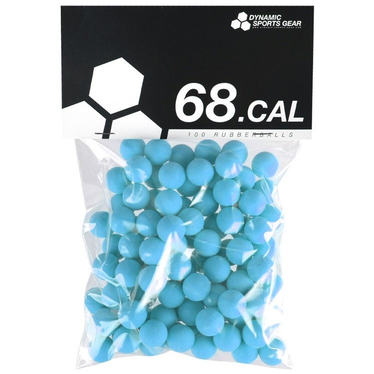 Dynamic Sports Gear Rubberballs for training - cal. 68 - 100 pieces - blue