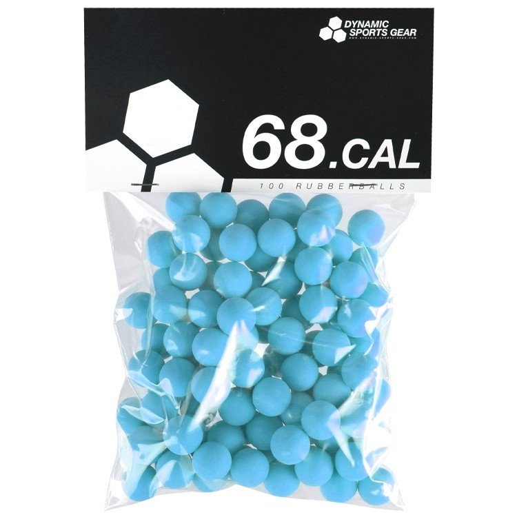 Dynamic Sports Gear Rubberballs für das Training - Kal. 68 - 100 Stück - blau