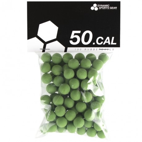 Dynamic Sports Gear Rubberballs for training - cal. 50 - 100 pieces - green