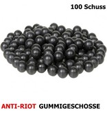 Dynamic Sports Gear Balles de défense anti-émeute en caoutchouc dur - cal.68-100 pièces - BK