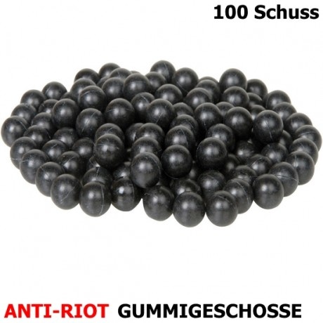 Dynamic Sports Gear Anti-Riot hard rubber defense bullets - cal. 68 - 100 pieces - BK
