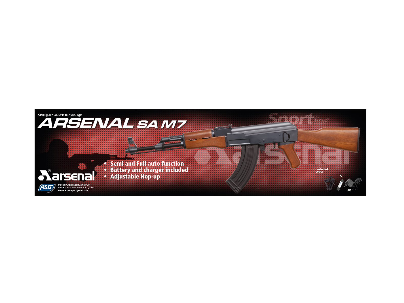 ASG SA M7 Arsenal Sportline 0,9 julios - aspecto madera