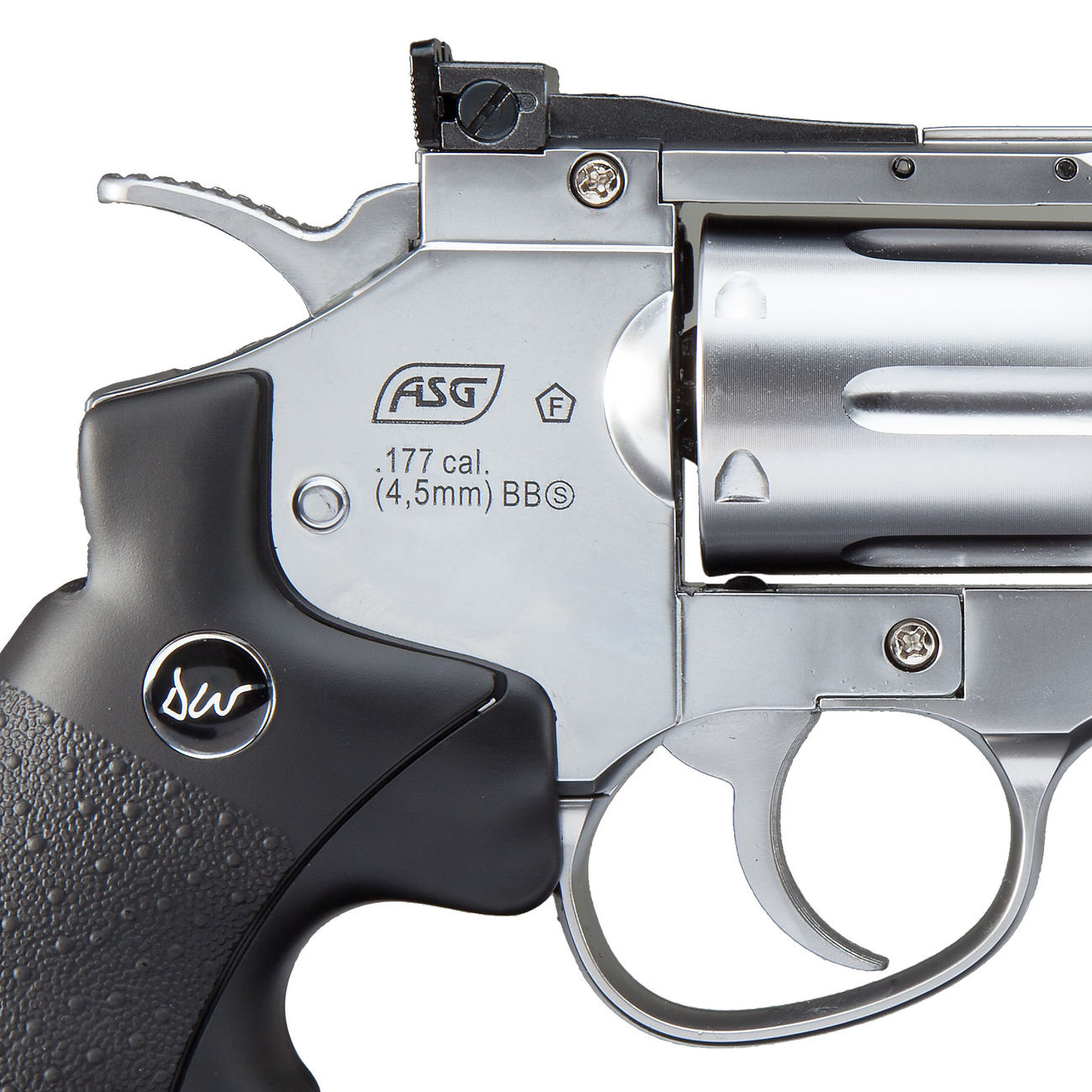 ASG Revólver de CO2 Dan Wesson de 6 pulgadas 4.5 mm (.177) Diabolo 3.0 Joule - Plateado